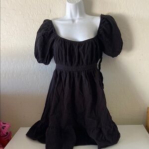 Black Puff Sleeve Dress